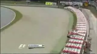 Heikki crash in spanish GP 2008