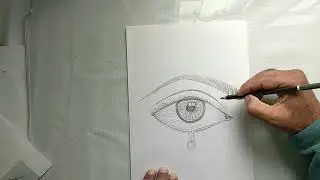 how to realistic eye with teardrop    drawing invention 1080p, h264