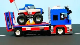 Lego Monster Truck and transporter car