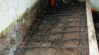 How to install steel bars and finishing concrete pouring👍👍👍
