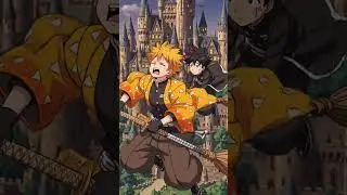 Zenitsu Studying in Magic school. #alizasehar #anime #demonslayer