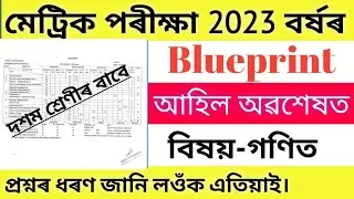 Class x maths blueprint hslc exam 2023|Seba class 10 blueprint of hslc exam |blueprint|.