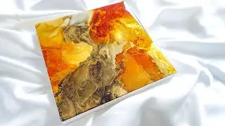 【アルコールインクアート】展示会用の作品を描きます