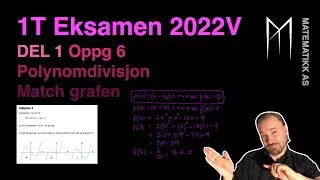 1T - Eksamen 2022 Vår - Del 1 - Oppgave 6 - Polynomdivisjon - Match grafen