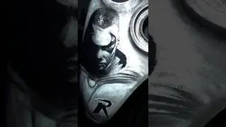 Modded and cleared XBox controller of Robin - Arkham City promo art #airbrush #batman #robin #xbox