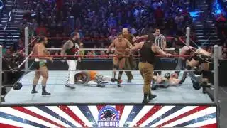 WWE Tribute to Troops 2015 16 man tag team match