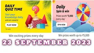 Amazon All Quiz Answers Today | 23 September 2023 | @dailyquiztime #amazonfunzon