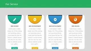 How to create Our Services section With Hover   HTML5 CSS3