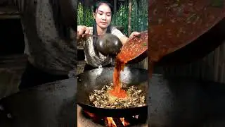 Cook in the Wilderness &mdash; Relaxing Forest Cooking ASMR #shorts