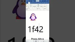 Penguin 🐧🐧🐧 Symbol in MS WORD. #computereducation #mswordforbeginners #mswordtricks #shortsfeed