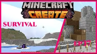 (working on the city and watching weather) Minecraft create mod ep 37