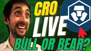 🔴LIVE 🔴CRO & Bitcoin BULL OR BEAR?!!! Crypto.com Cronos [BEGINNER TA & TRADING]💙