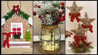 🎄💫Креативные идеи для декора дома своими руками: джутовые веточки, мешковина, сосновые шишки | Пр...