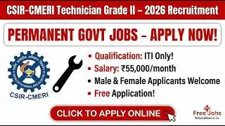 CSIR-CMERI Technician Grade II Recruitment 2026 &ndash; Apply Online