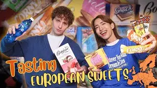 Tasting European Sweets: Delicious, Weird and Hilarious: 🇺🇦🇬🇷🇭🇷🇩🇰🇦🇹🇩🇪🇸🇪🇲🇹 // Ї-MORE. ENG, JP, UA sub
