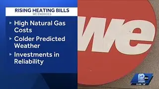 We Energies expects higher heating bills this winter