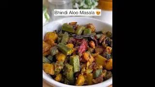 Bhindi Aloo Masala 😍 #shorts #food #foodexplorer