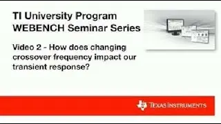 Video 2 - How Does Changing Crossover Frequency Impact Our Transient Response?