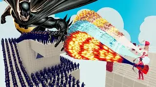 100x BATMAN + 2x GIANT vs 3x EVERY GOD - Totally Accurate Battle Simulator TABS