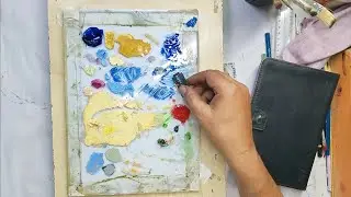 How to Remove Dry Paint from Glass Palette! | Praveen Art Academy