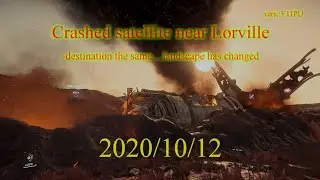 StarCitizen Video - Crashed satellite near Lorville - New Landscape!