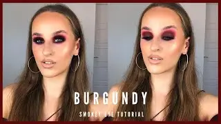BURGUNDY SMOKEY EYE TUTORIAL | ME, MYSELF & MMMMITCHELL PALETTE | Elle Leigh