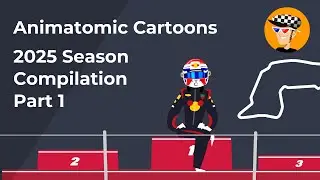 Animatomic Cartoons 2025 Season Compilation PART 1 Melbourne -  Imola 🏎️🎬