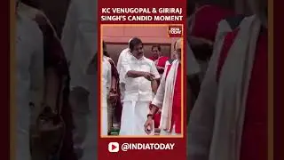 Congress MP KC Venugopal And Giriraj Singh Share Candid Moment in New Parliament