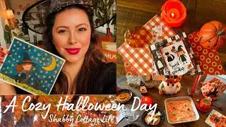 Cozy Halloween Fall Day, Painting, Scrapbooking #halloween #cozyfall #fallcrafts #slowliving #fall 