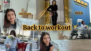 BACK TO WORKOUT 🏋️ || SHEIN HAUL || WENT TO IKEA || DUBAI 🇦🇪VLOG ||  @PinkyThapa21