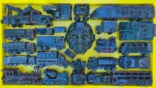 Cleaning Toy Racing Car, Dump Truck, Tracktor, Mixer Truck, Army Tank, Jeeps Monster, Excavator