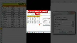 Excel Advance Filter Formula shortcuts.#shortvideo #shorts #viral