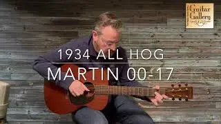 1934 All Mahogany Martin 00 17 Guitar at Guitar Gallery TN.