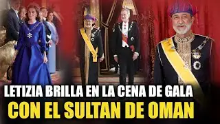 😯Letizia CAUTIVA en la CENA DE GALA al SULT&Aacute;N de OM&Aacute;N: el PALACIO Real RESPLANDECE como nunca