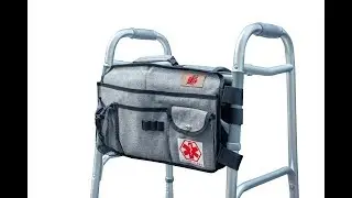 walker pouch bag with cup holder for seniors