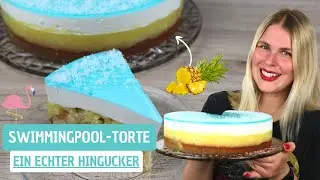 Swimmingpool-Torte | Cocktailtorte mit Blue Curacao | Sommertorte | Jessys Küchenkunst