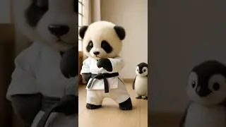 🐼 The Cutest Taekwondo Ever! #ChubbyPanda #TinyPanda #PandaAndPenguin #TaekwondoShow