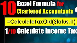 Excel Formula for Income Tax Calculation as per slab rate (old regime)