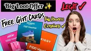 BIG LOOT ✨Get Amazon,Nykaa, Swiggy Gift cards For FREE 😱| Free Shopping LooT Today ✨ #shopwithsania