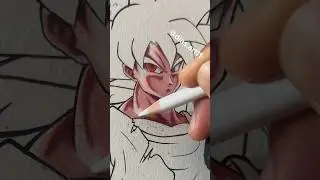 Drawing Goku Ssj God #drawing #goku #coloring #dbs