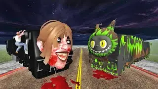 Franklin Vs Labubu Horror Train - INDIAN BIKE @TUX44 