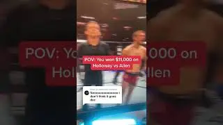 I just won $11,000 on Holloway vs Allen 🤑 #ufc #shorts