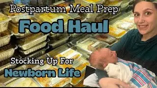Postpartum Meal Prep Food Haul 🍲 | Stocking Up for Newborn Life 👶