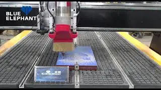 ELECNC 1325 ATC CNC with CCD camera working video