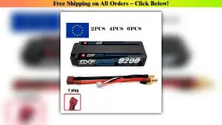 DXF 2S Lipo Battery 7.6V 130C 9200mAh 5mm T Plug Hardcase For 1/10 Buggy Truggy Offroad Boat Car