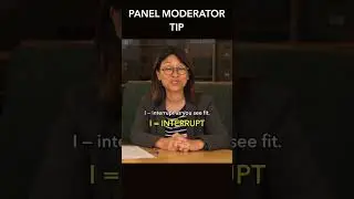 Panel moderator tip: How to shut someone up 🤫|| #shorts