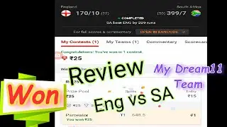 Review Eng vs SA Dream 11 My Team