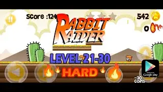 Rabbit Raider GamePlay Level 21 - 30 HARD. Claim your PromoCode