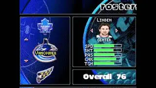 NHL Hitz 2003 GBA Vancouver Canucks Roster