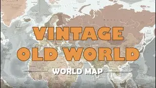 Vintage Old World Push Pin Map by GeoJango